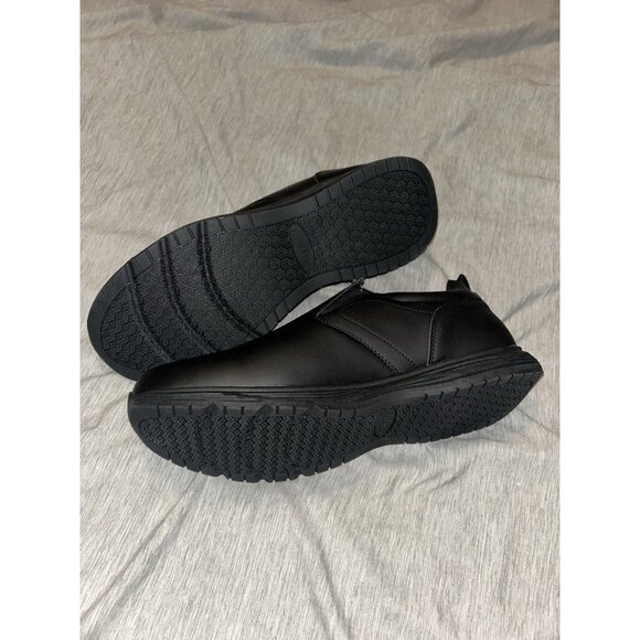 Perry Ellis Portfolio Black Slip Guard Ultra Foam Slip On Work Shoes Size 13 W - Picture 4 of 5